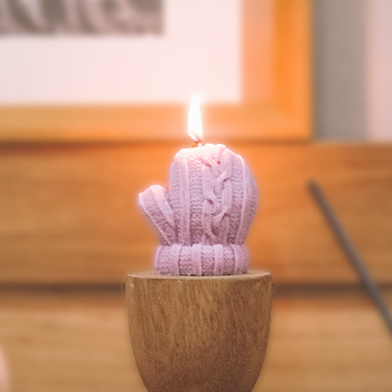 Gloves shape candle molds